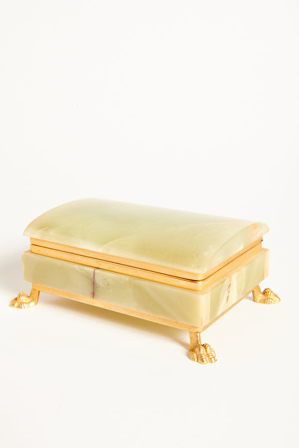Onyx Footed Jewelry Box