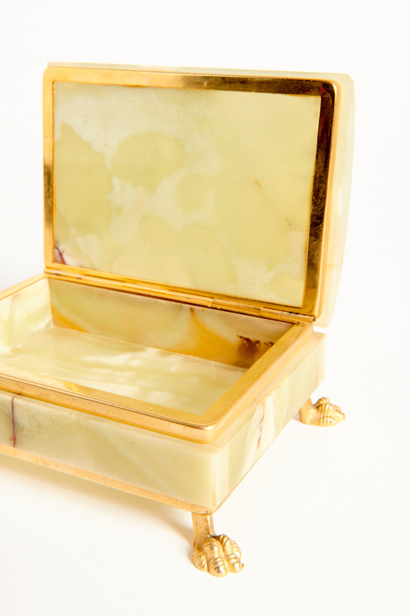 Onyx Footed Jewelry Box