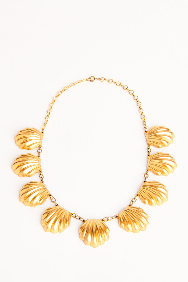 French Clamshell Collar Necklace
