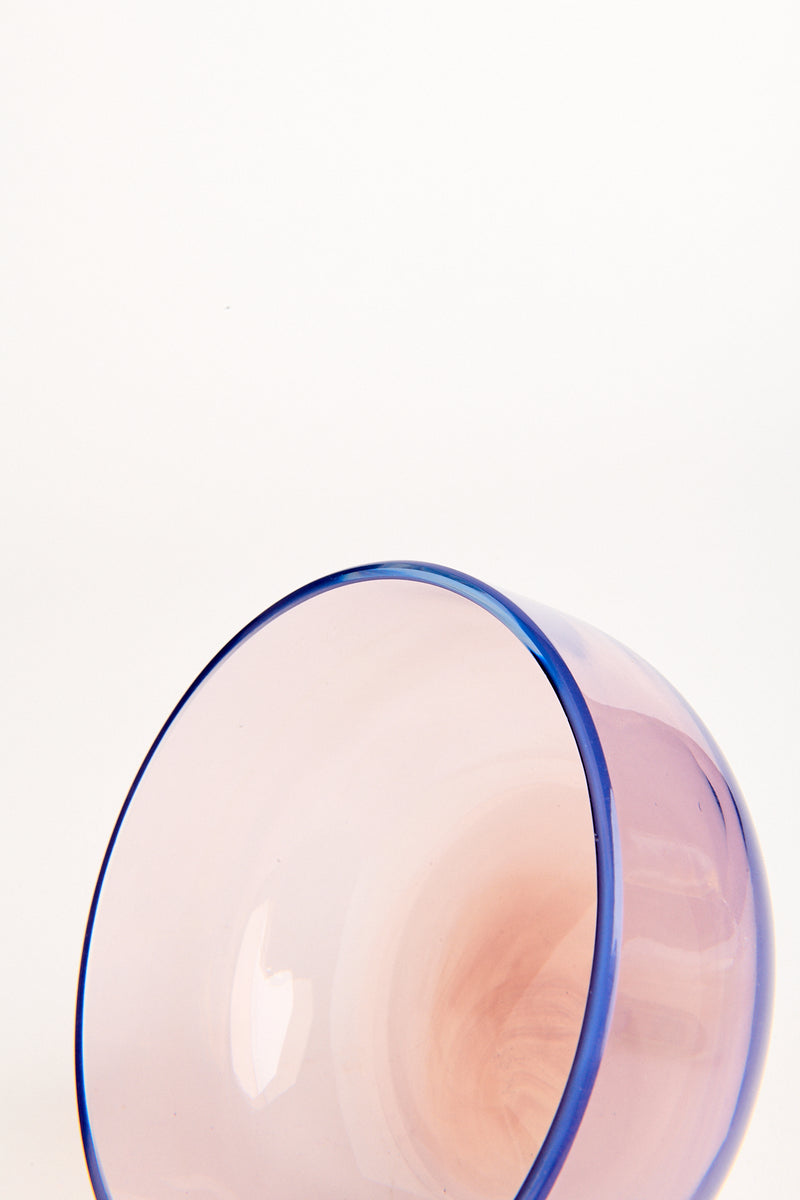 Murano Opalescent Lilac/Violet Glass Bowl