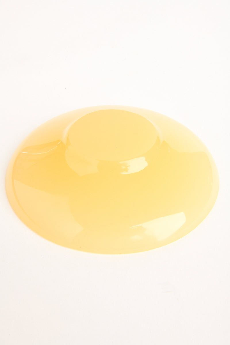 Creamy Yellow Murano Glass Small Snack Bowl Set of Two