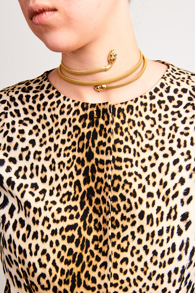 Woven Mesh Snake Choker Necklace