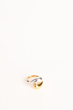 Silver and Gold Yin Yang Ring