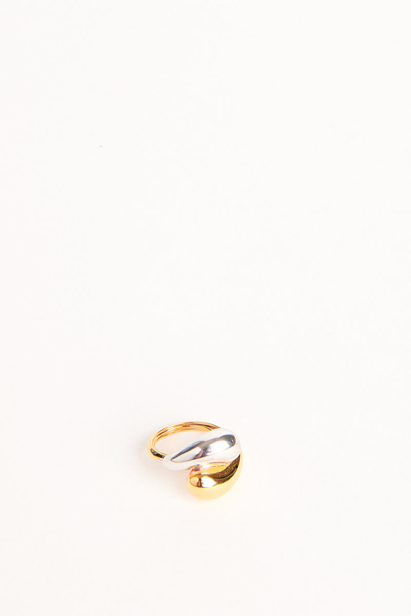Silver and Gold Yin Yang Ring
