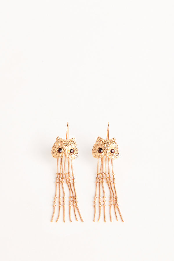 Italian Owl Chandelier Earrings