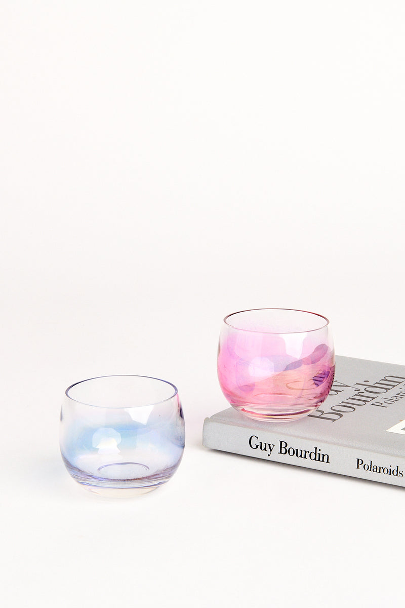 Ombré Blue and Pink Round Tumbler Set of Two