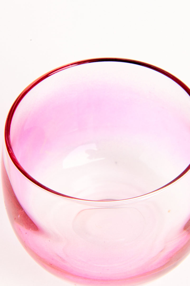 Ombré Blue and Pink Round Tumbler Set of Two