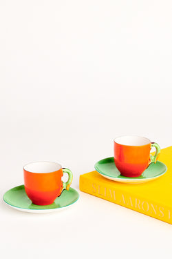 Japanese Parrot Espresso Set of Two
