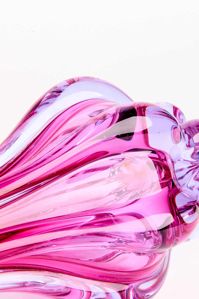 Large Deep Pink/Pale Lavender Czech Vase