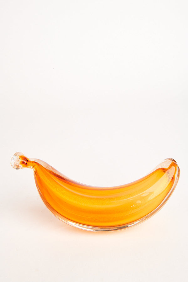 Italian Amber Yellow Layered Glass Banana