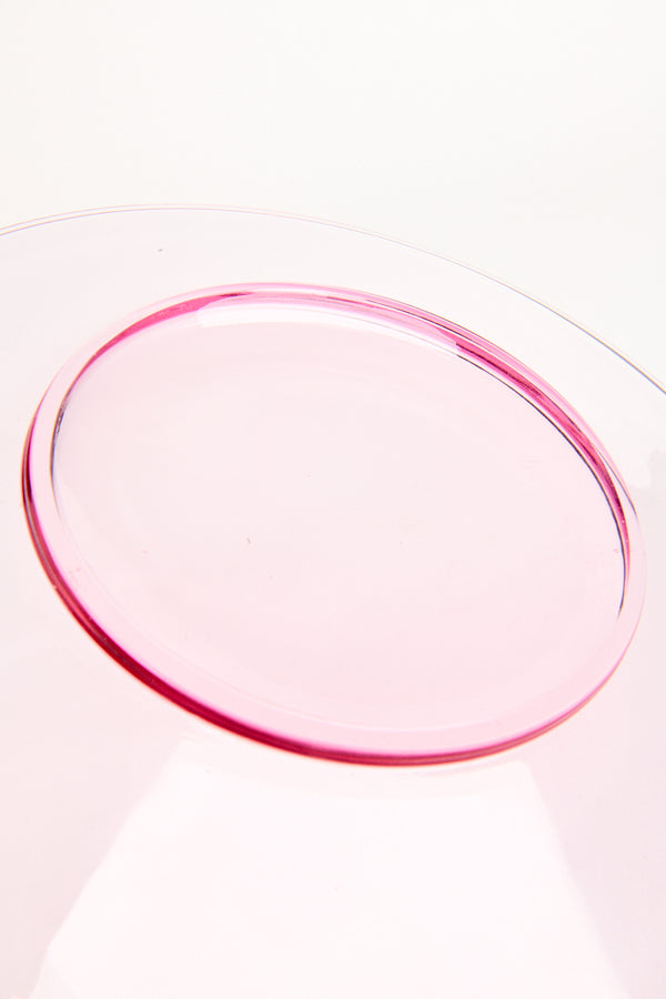 Pink Glass Plate Set of Two