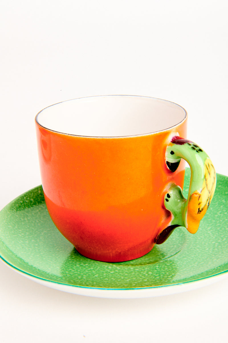 Japanese Parrot Espresso Set of Two