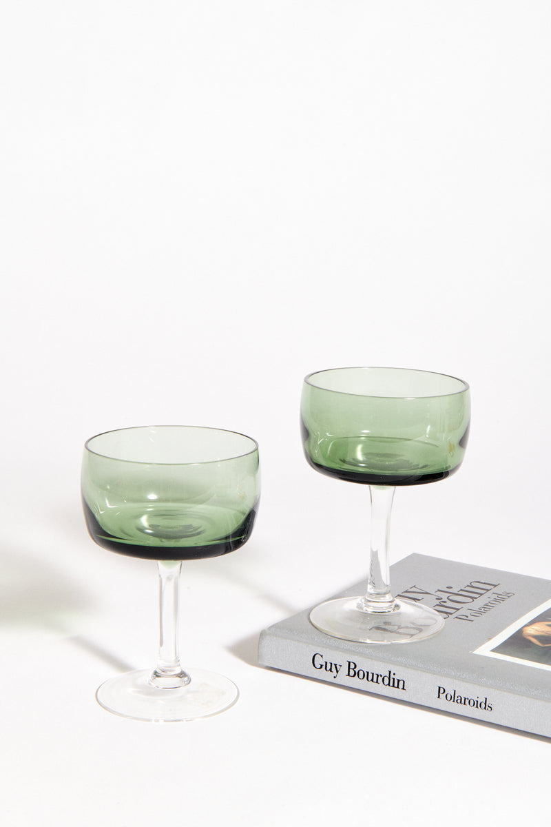 Moss Green Cocktail Glass