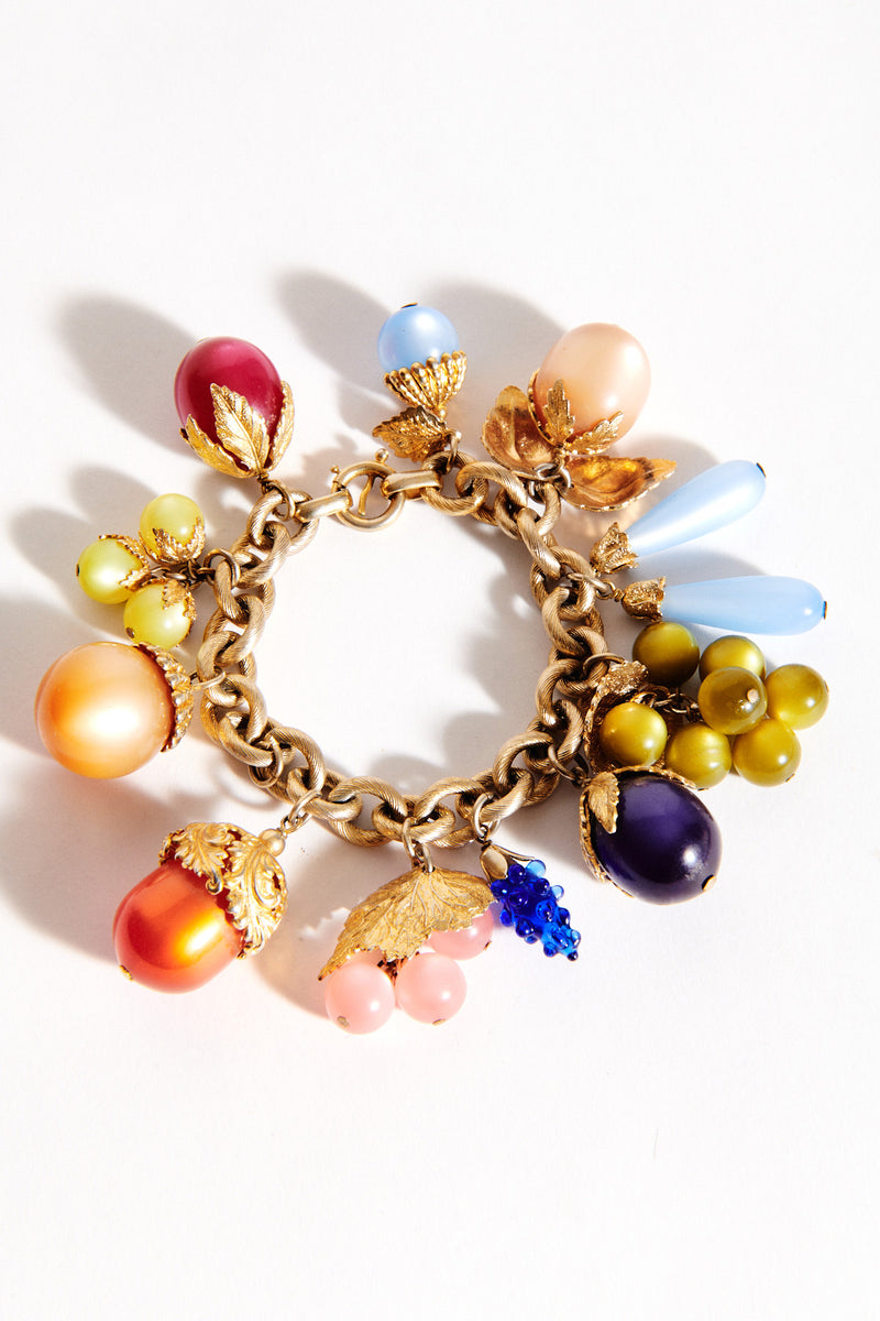 1950s Tutti Frutti Charm Bracelet