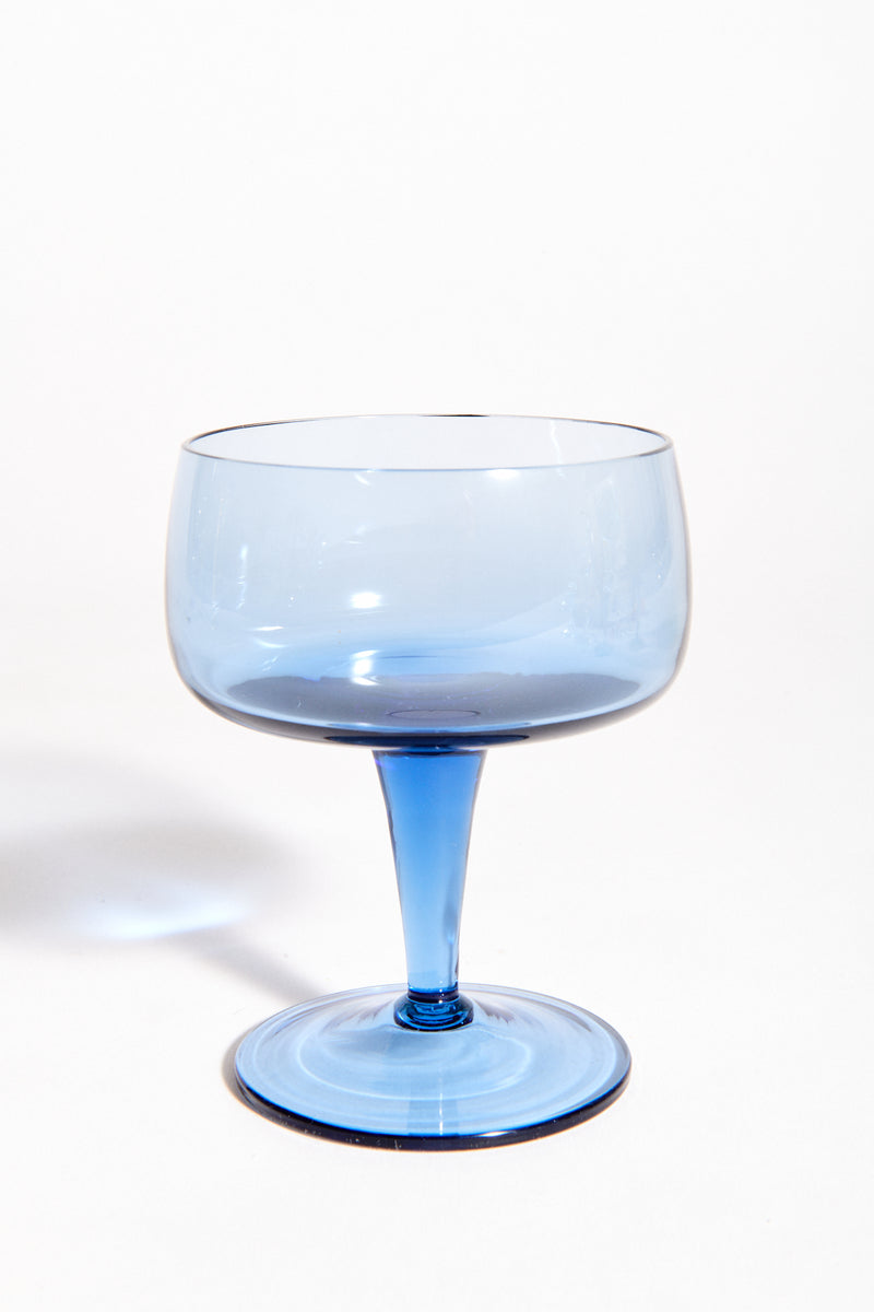 Light Sapphire Blue Cocktail Glass