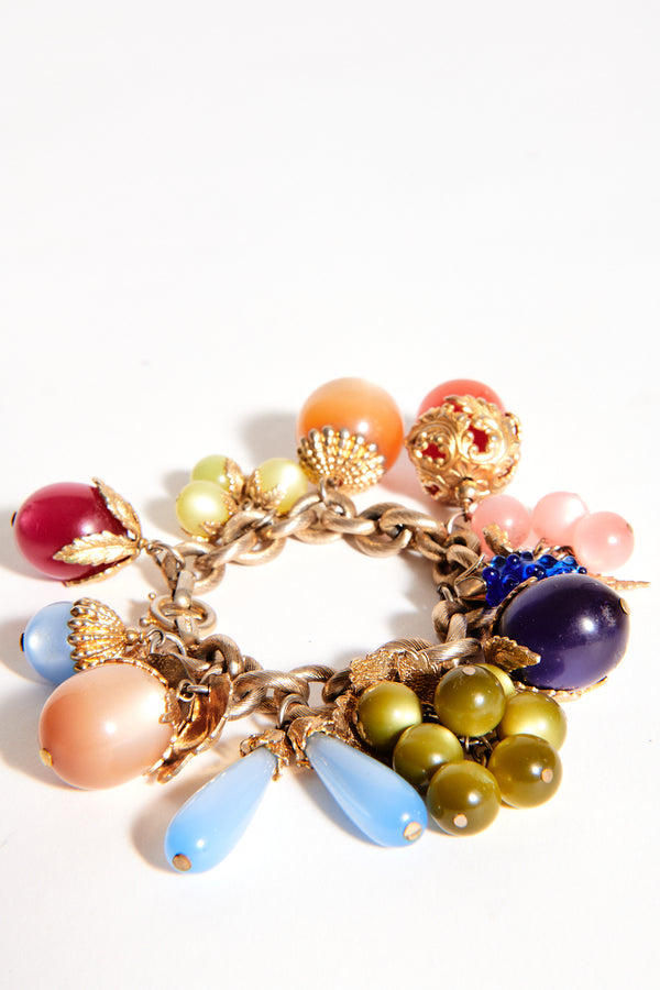 1950s Tutti Frutti Charm Bracelet