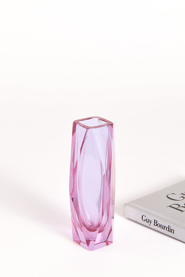Pink Lilac Murano Glass Vase