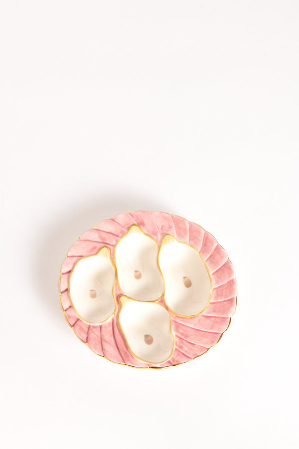 Pink & Gold Oyster Plate