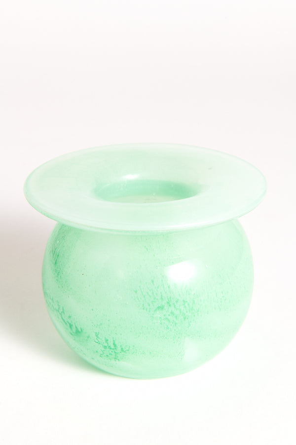 Milk Green Glass Bud Vase