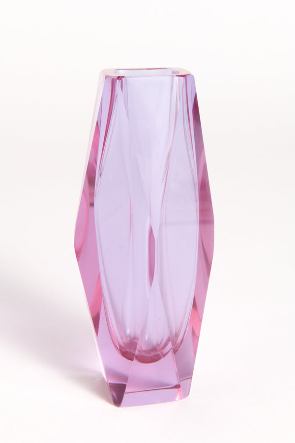 Pink Lilac Murano Glass Vase