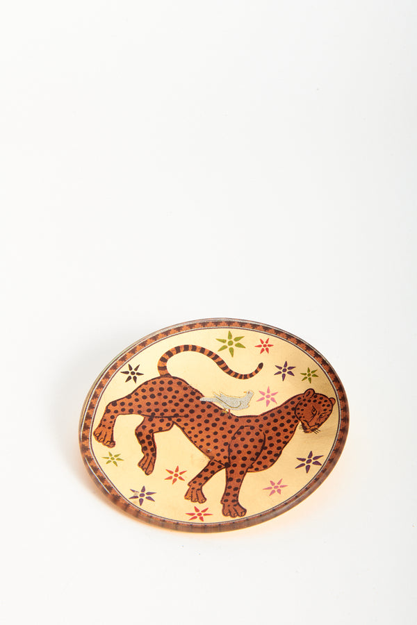 Italian Leopard Glass Dish & Soap