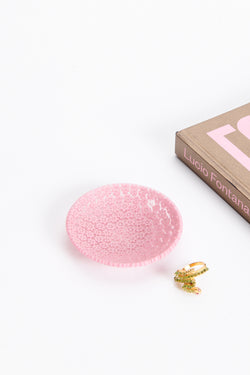 Murano Pink Daisy Millefiori Dish