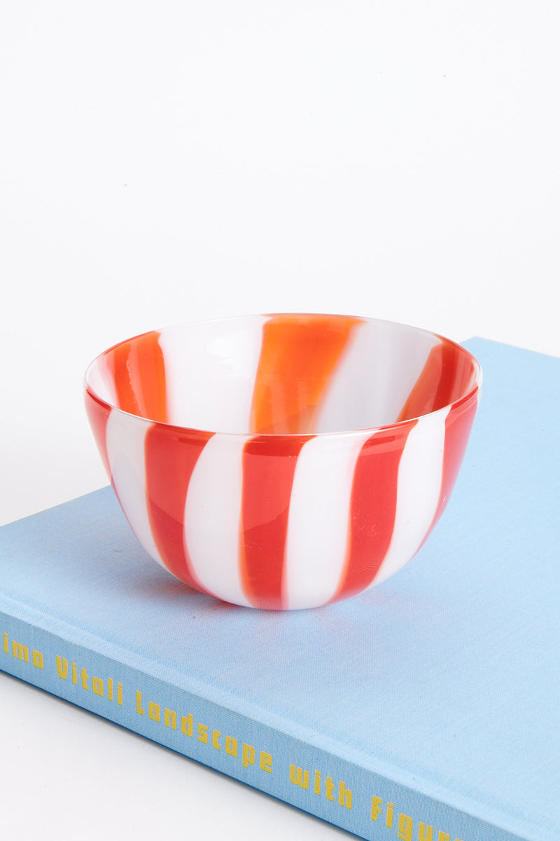 Candy Striped Murano Glass Bowl