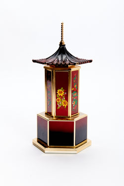1970s Rare Pagoda Music Box/Hidden Dispenser