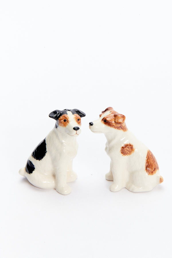 Handmade Ceramic Jack Russel Salt & Pepper Shakers