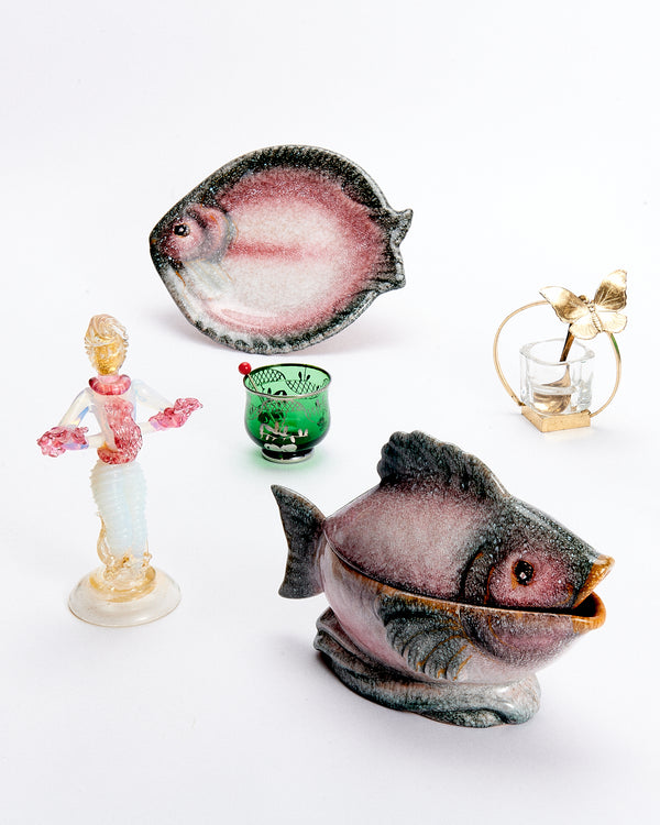 Italian Hand Painted Ceramic Fish Plate