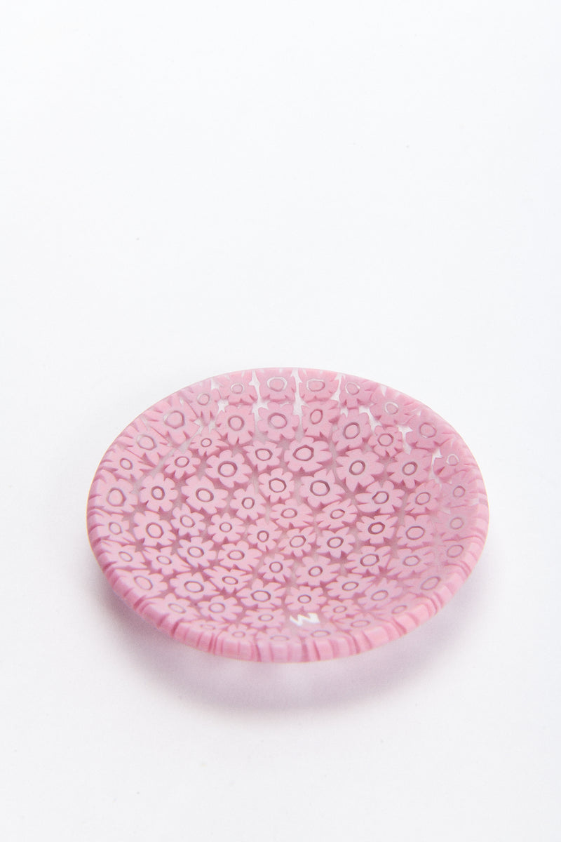 Murano Pink Daisy Millefiori Mini Dish