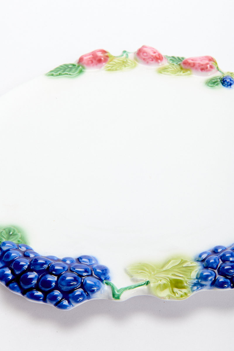 Hand Painted Italian Ceramic Berry Platter