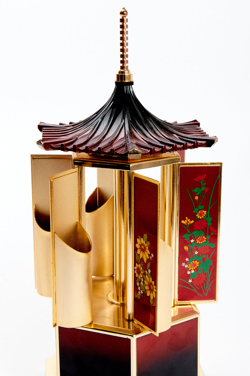 1970s Rare Pagoda Music Box/Hidden Dispenser