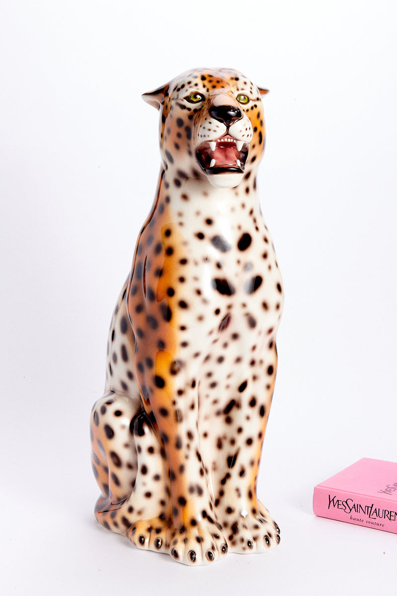 Large Italian Ceramic Leopard