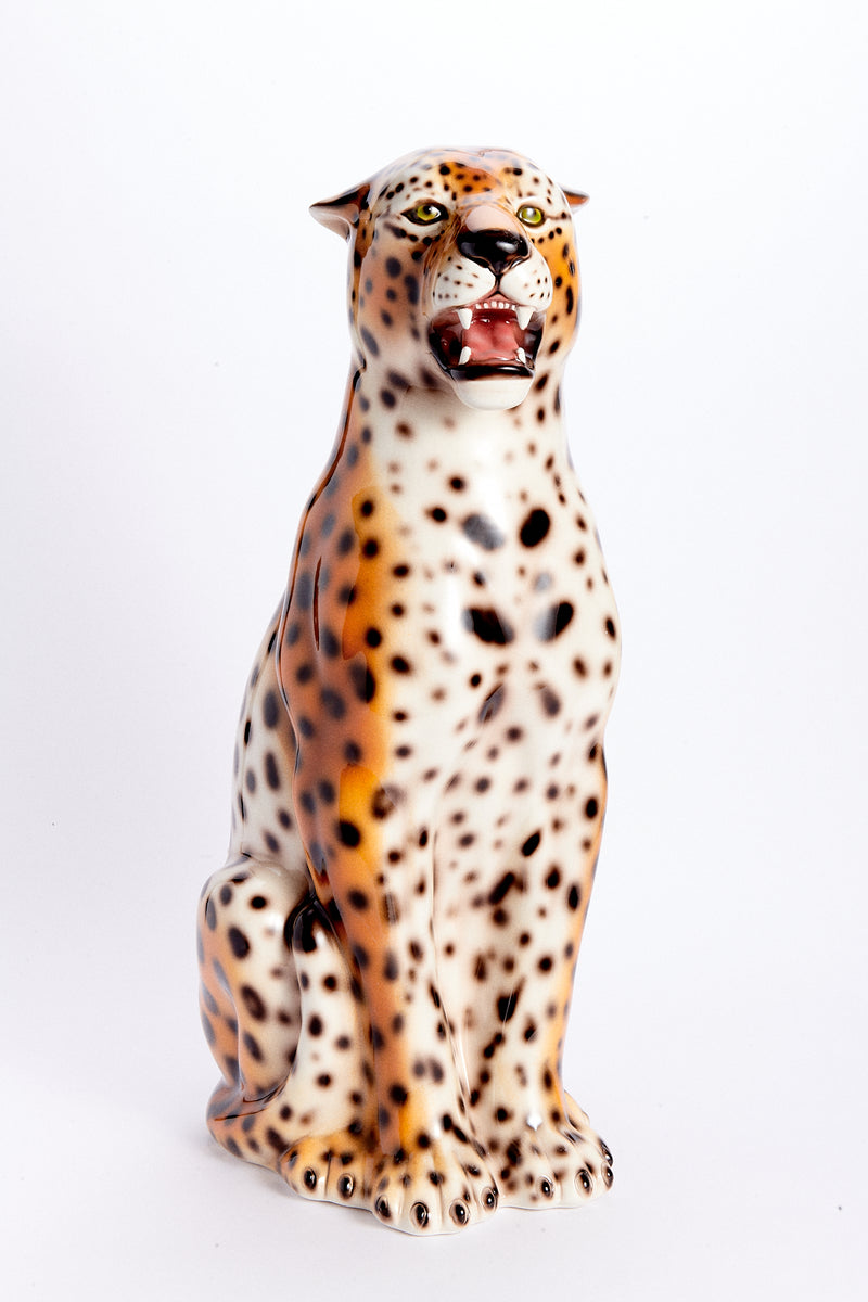 Large Italian Ceramic Leopard