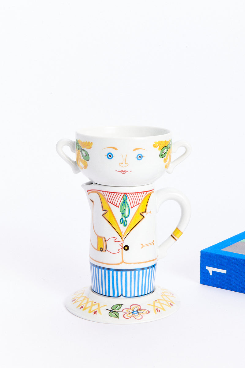 Artist French Madame Porcelain Coffee Set