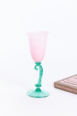 Rosemary Flower & Leaf Wine Glass