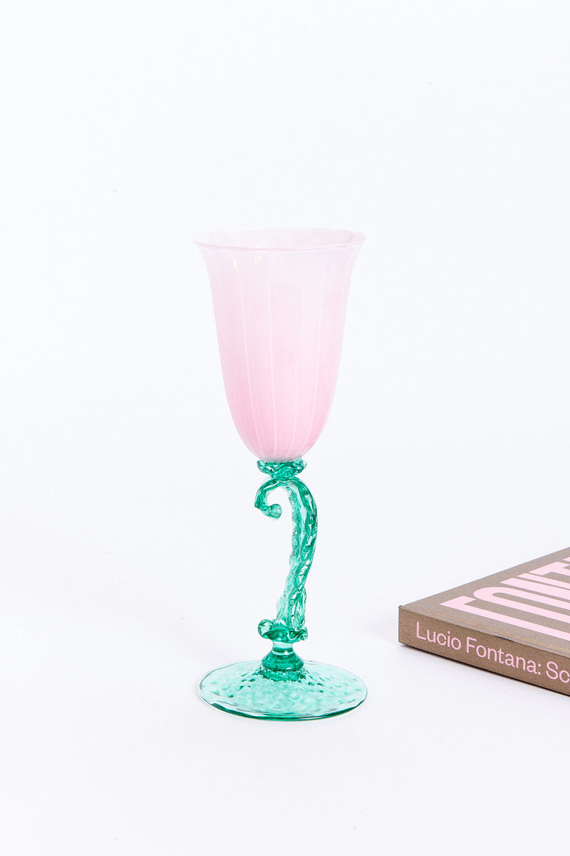 Rosemary Flower & Leaf Wine Glass