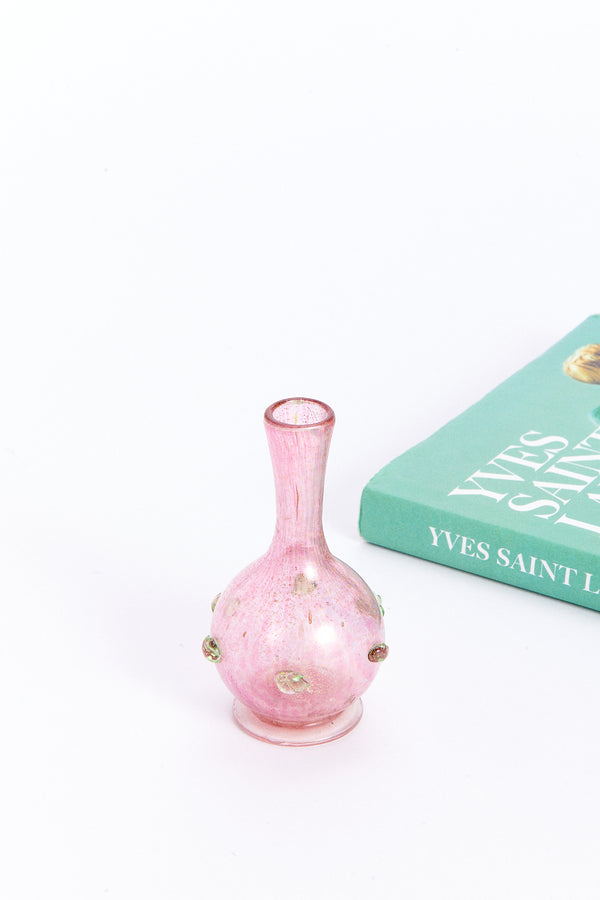 Petite Pink & Green Venetian Bud Vase