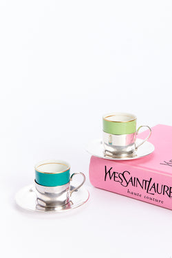 1960s Silver Demitasse Set of Two