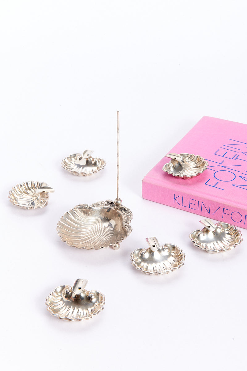 1960s 800 Silver Shell Party Ashtray Set