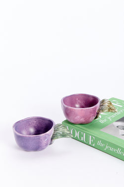 Italian Hand Crafted Ceramic Eggplant Coffee/Tea Cup