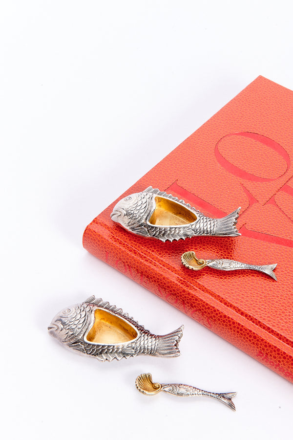 Rare Italian Fish Salt Serving Set
