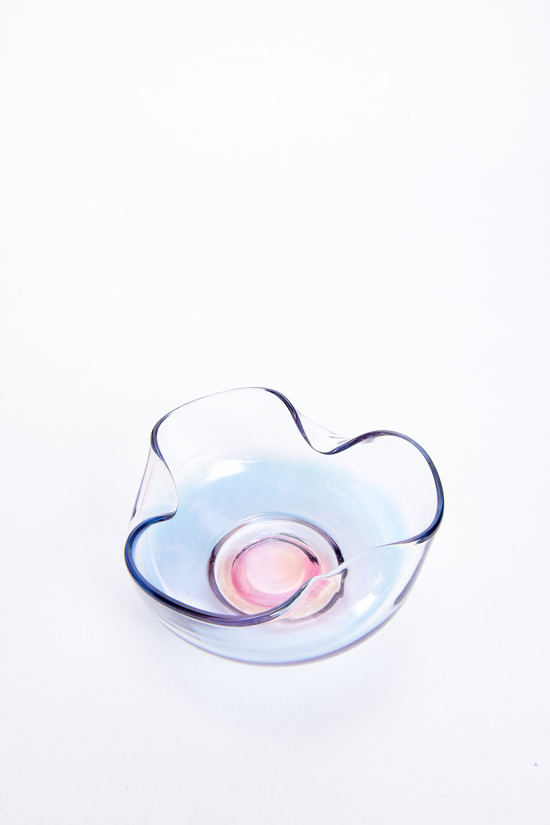 Ombré Rose Pink/Lilac/Blue Glass Chip & Dip Set