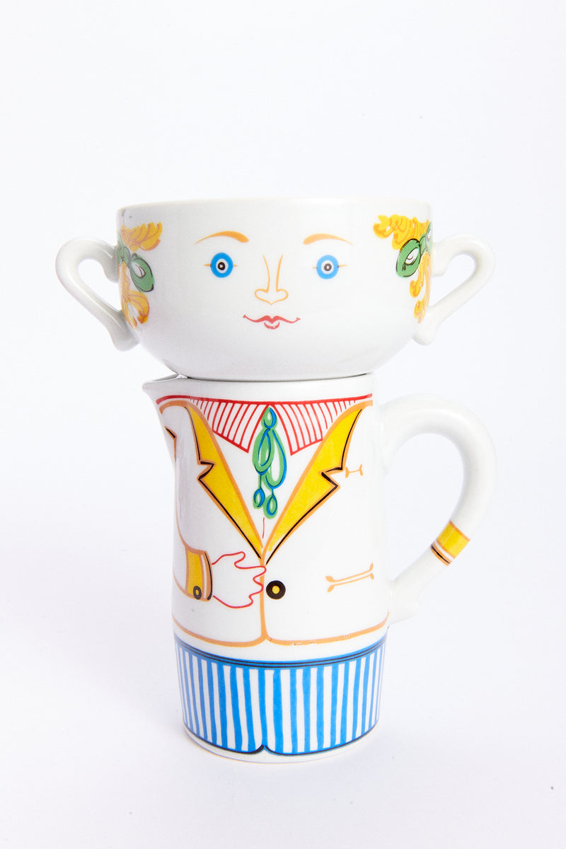 Artist French Madame Porcelain Coffee Set