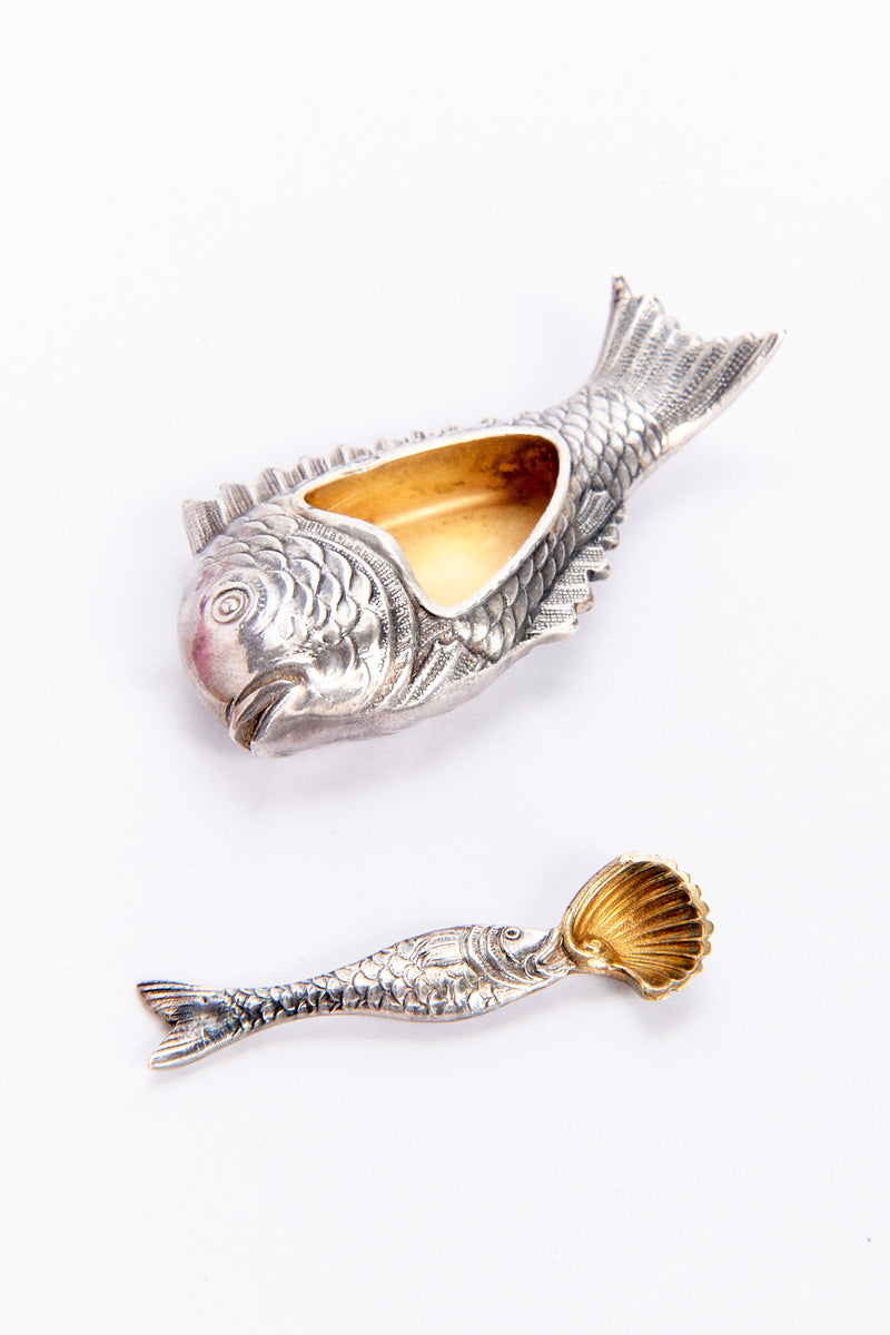 Rare Italian Fish Salt Serving Set