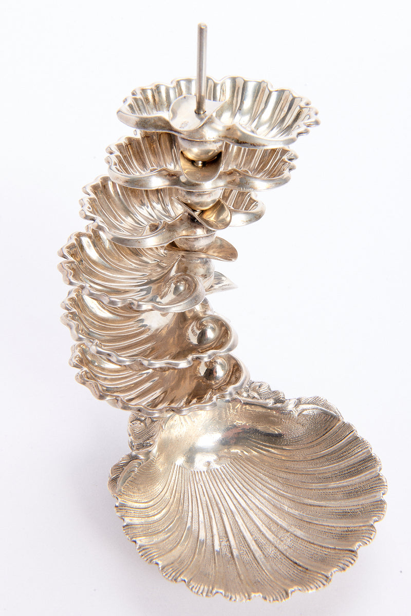 1960s 800 Silver Shell Party Ashtray Set