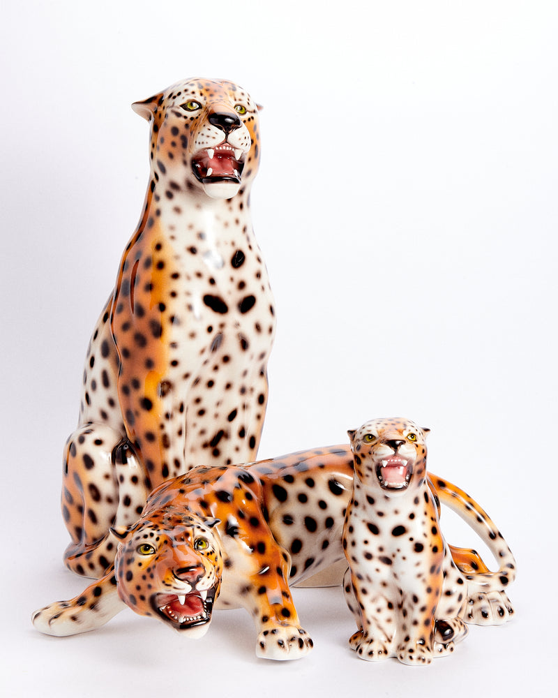 Large Italian Ceramic Leopard