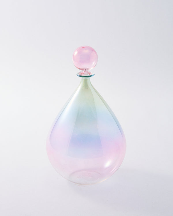 1980s Murano Pink/Green/Blue Ombré Decanter