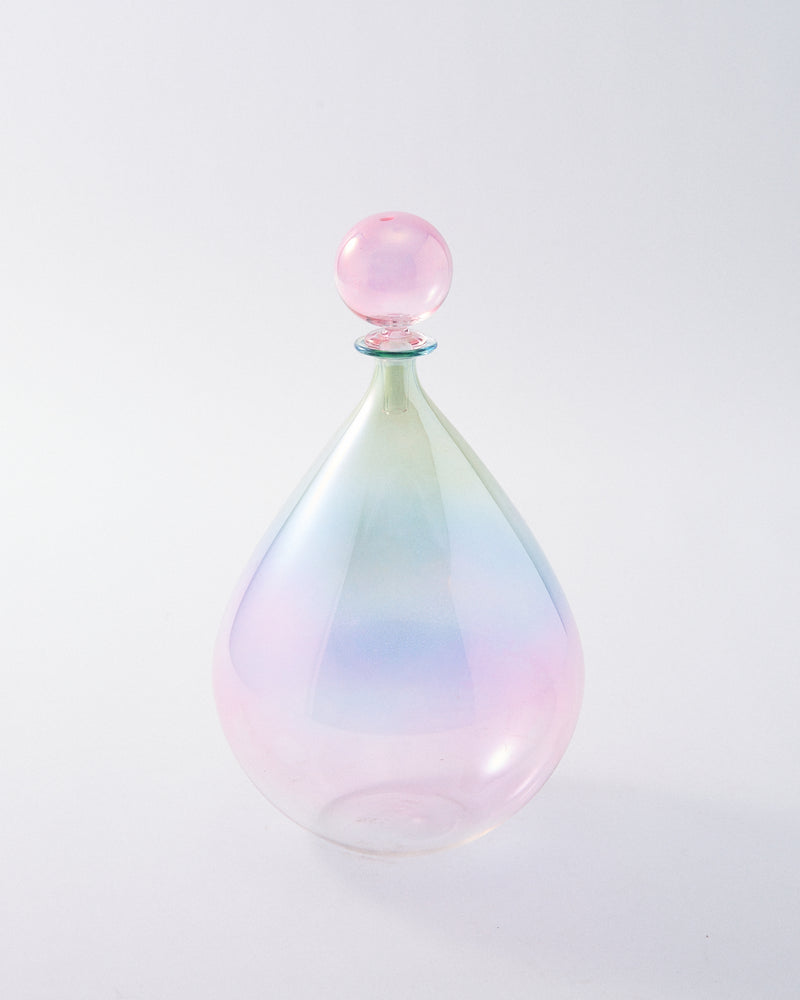 1980s Murano Pink/Green/Blue Ombré Decanter